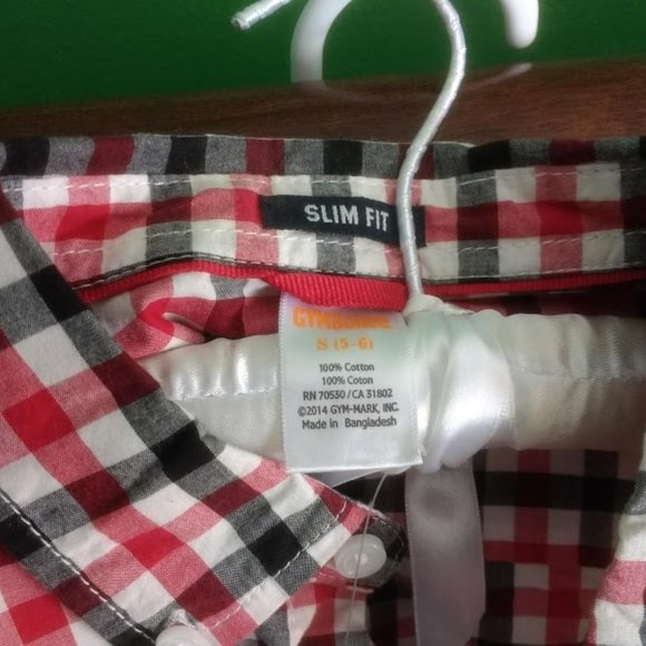 NWT Gymboree Black & Red Dress Shirt 5-6 - Picture 3 of 5